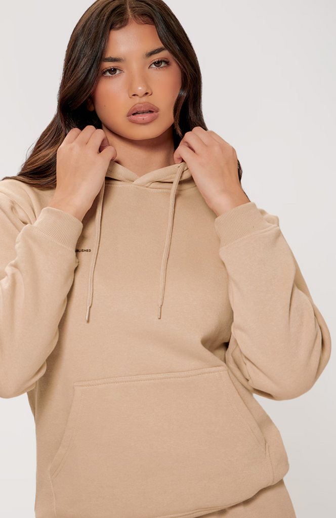 Oversized Fit Hoodie Set - Sand