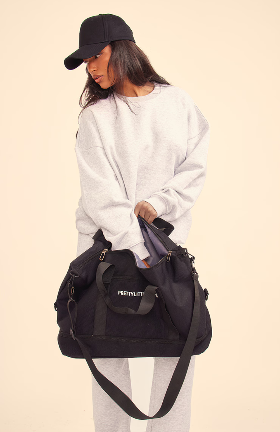 Longline Oversized Sweatshirt - Grey