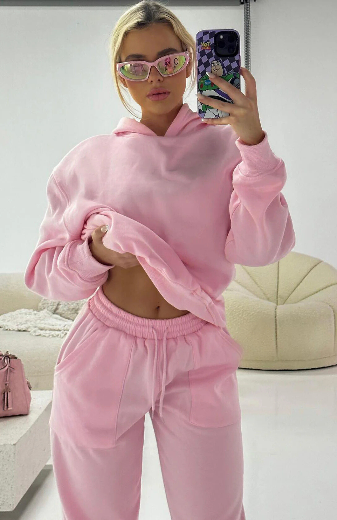 Oversize Hoodie Set - Posy Pink