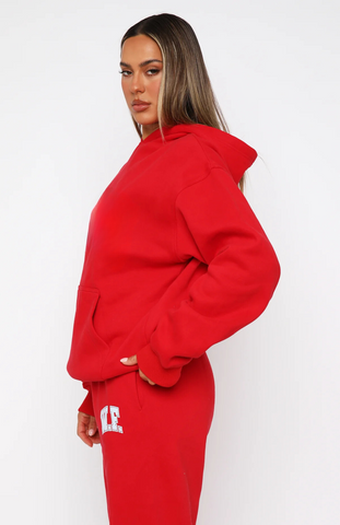 Oversize Hoodie Set - Red