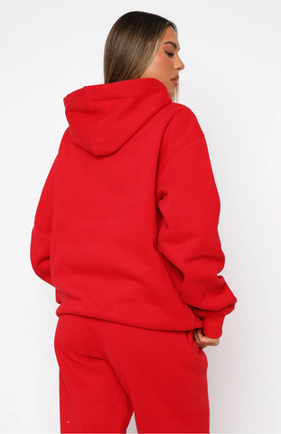 Oversize Hoodie Set - Red