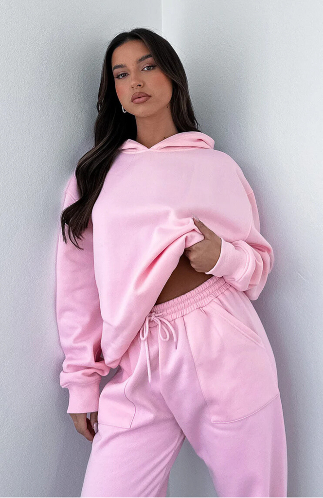 Oversize Hoodie Set - Posy Pink