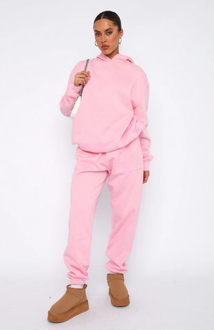 Oversize Hoodie Set - Posy Pink