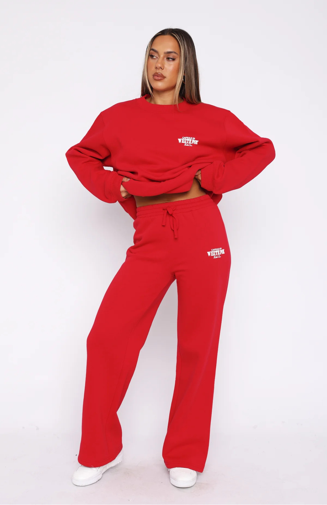 Oversize Sweater Set - Red