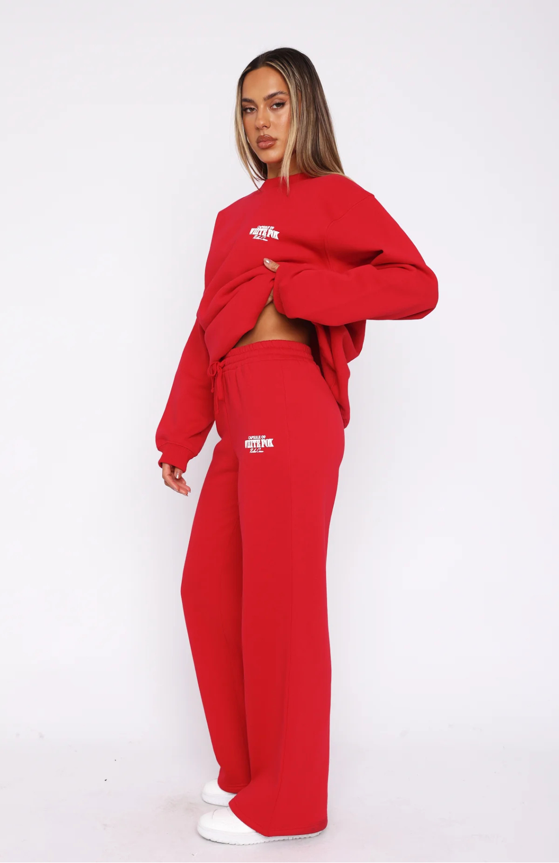 Oversize Sweater Set - Red