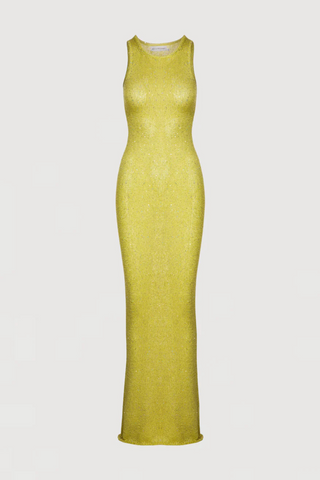 Zoey - Chartreuse Sequin Dress