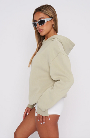 Oversize Hoodie + Shorts Set - Moss