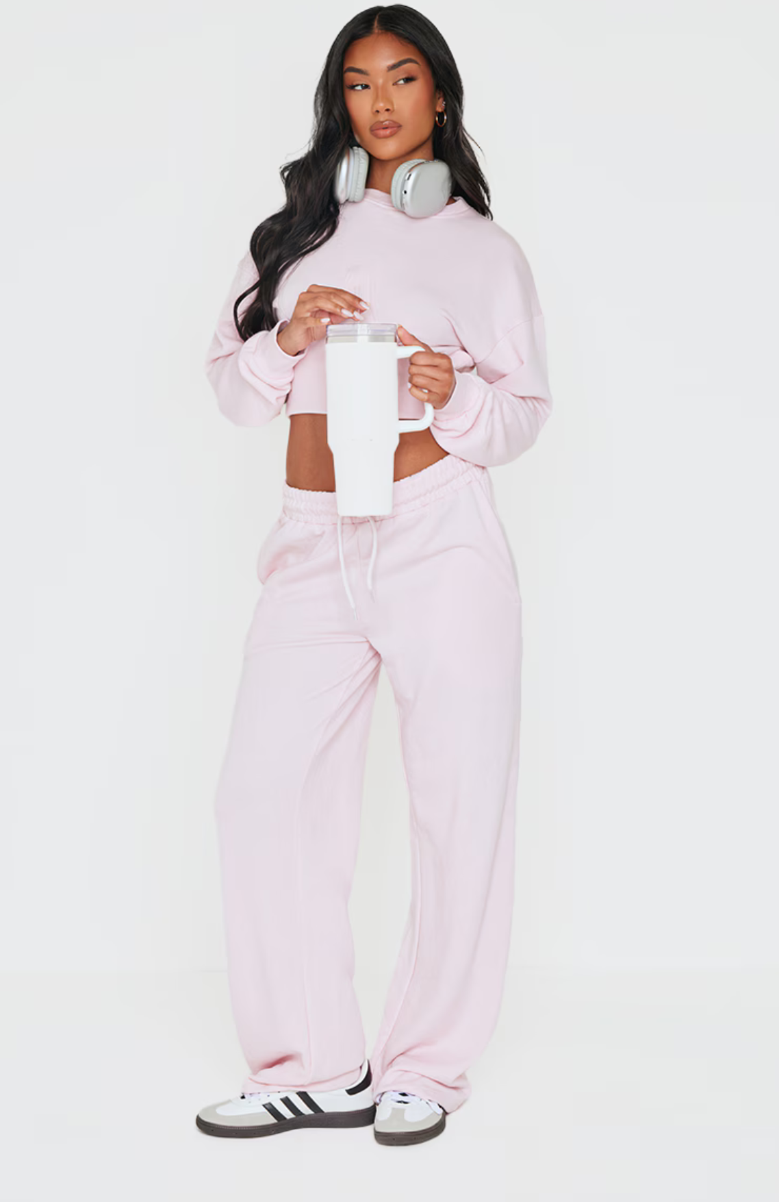 Oversized Sweatshirt Set - Baby Pink