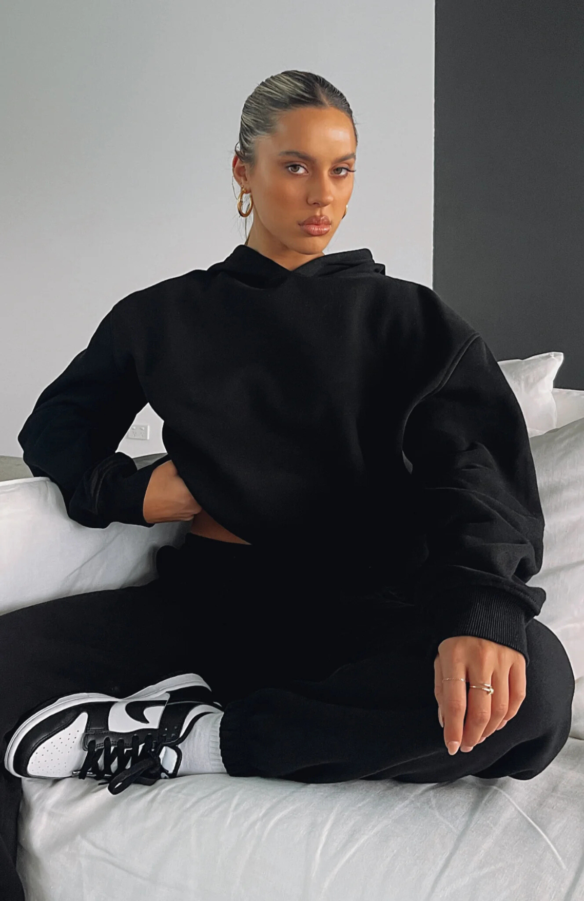 Oversize Hoodie Set - Onyx