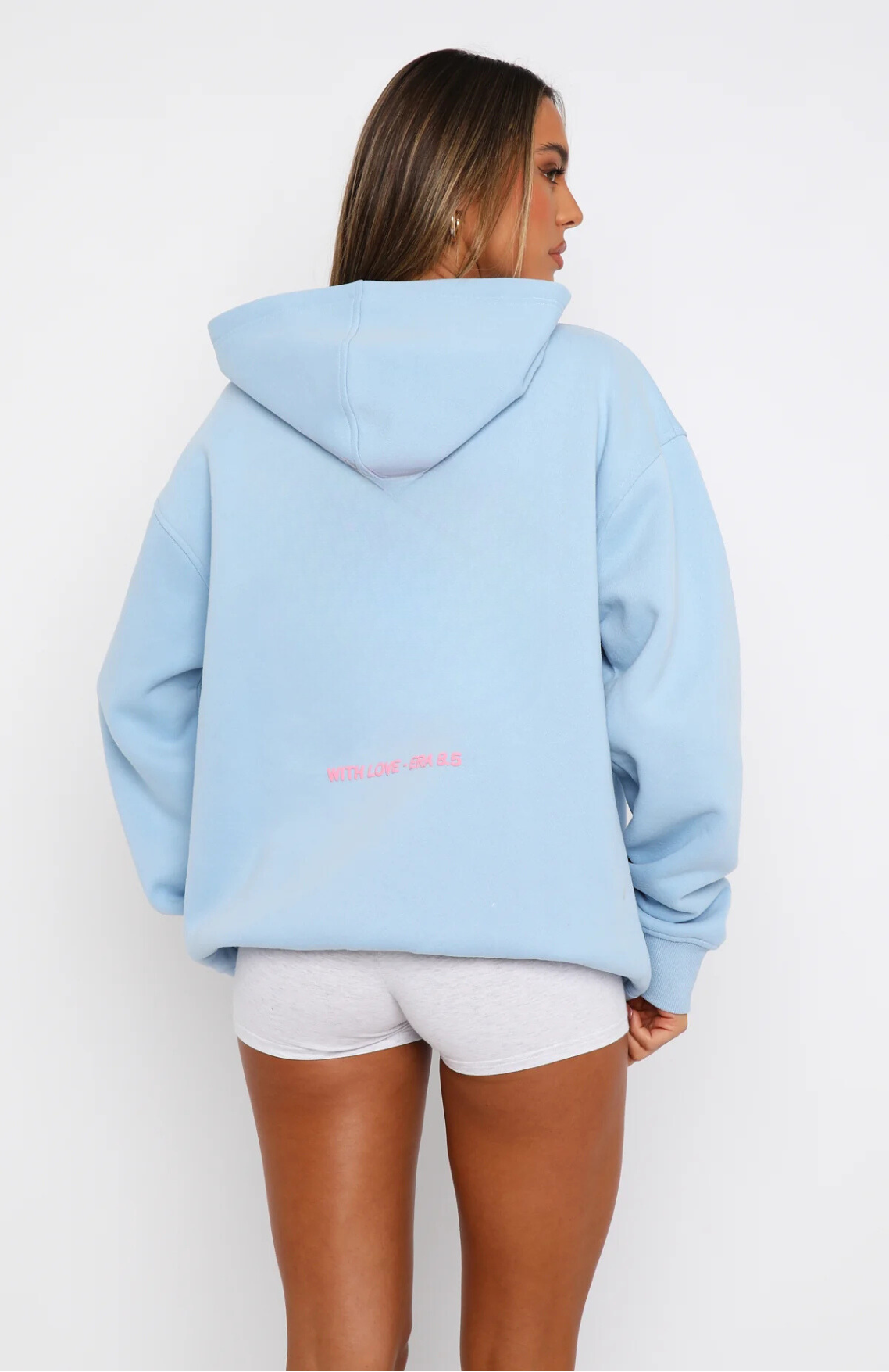 Oversize Sweater + Shorts Set - Baby Blue