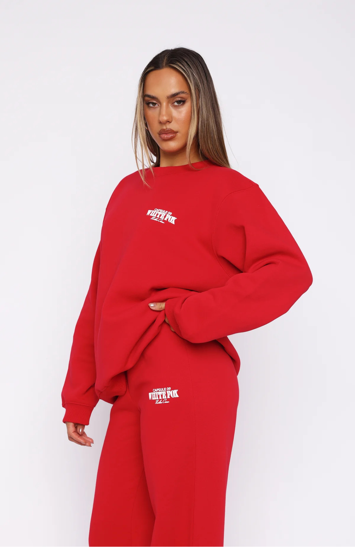 Oversize Sweater Set - Red