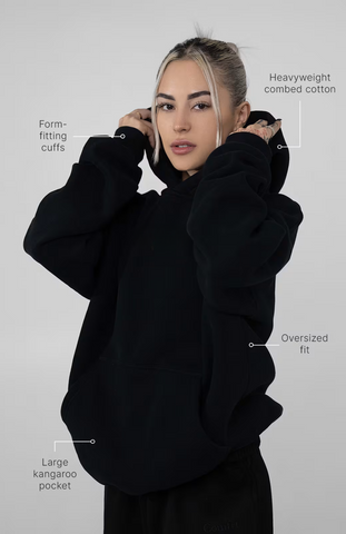 Oversize Hoodie Set - Black