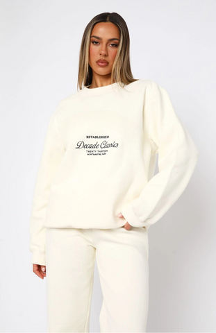 Oversize Sweater Set - Cream