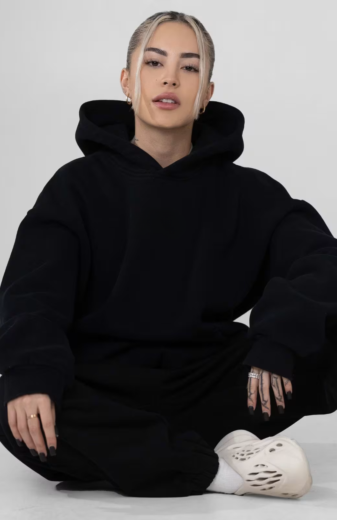 Oversize Hoodie Set - Black