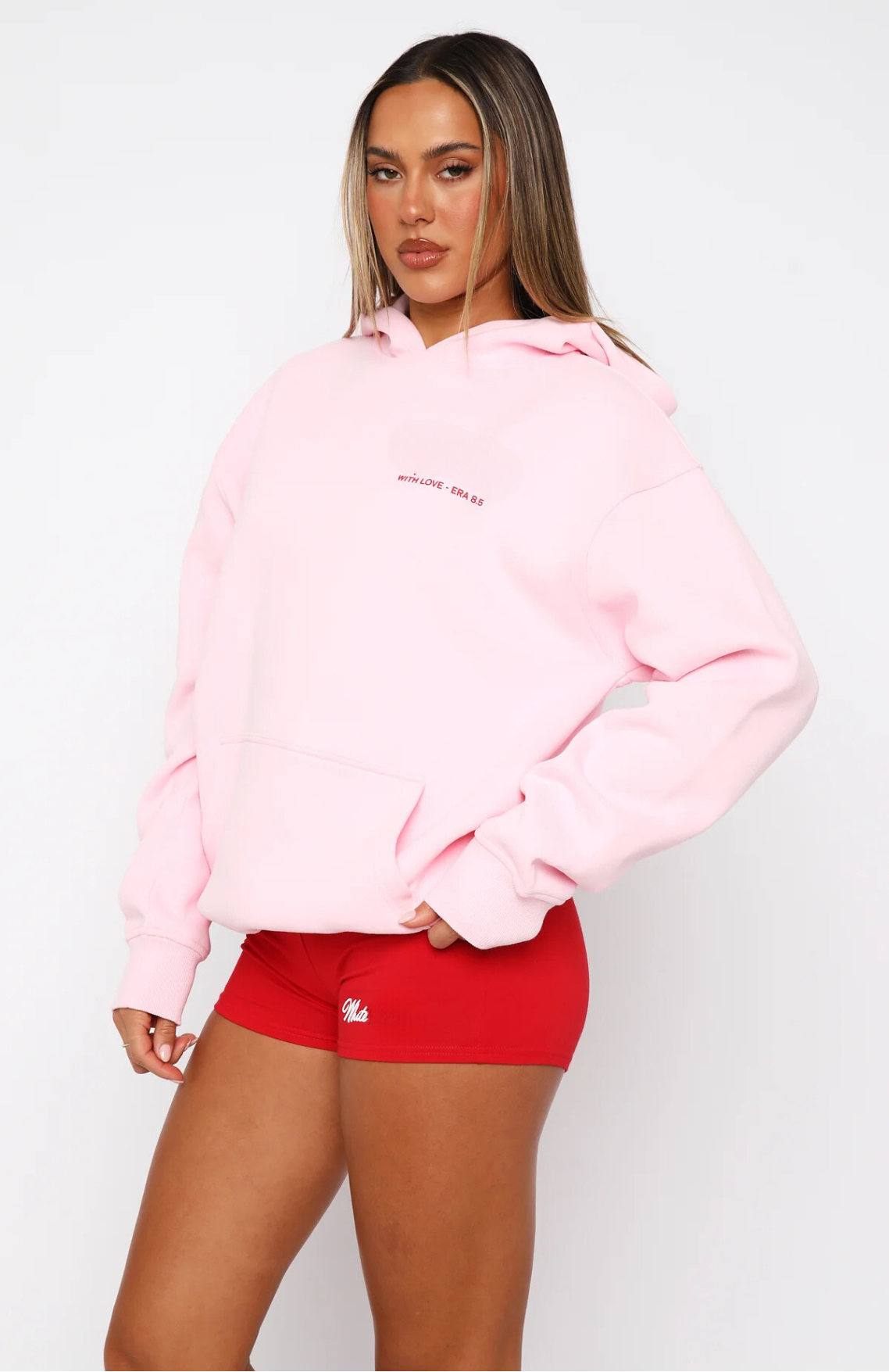 Oversize Sweater + Shorts Set - Baby Pink