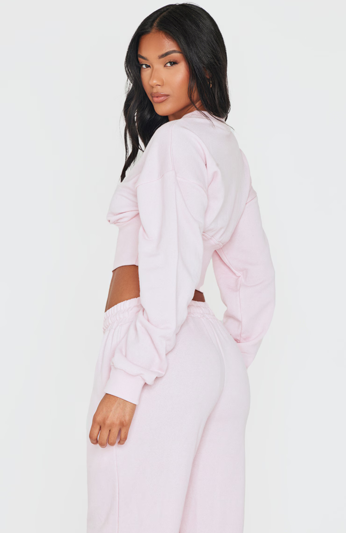 Oversized Sweatshirt Set - Baby Pink