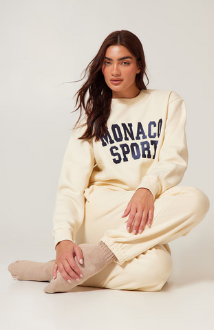 Oversized Sweatshirt Set - Cream