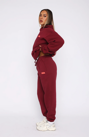 Oversize Hoodie Set - Burgundy