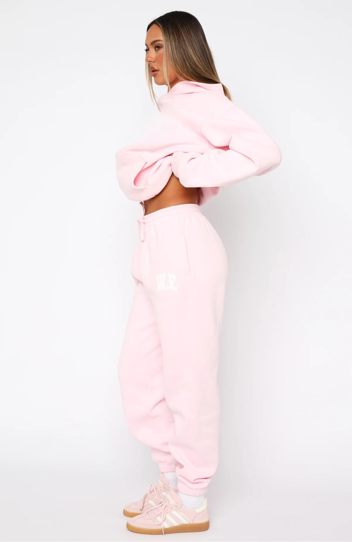 Oversize Hoodie Set - Pink Posy