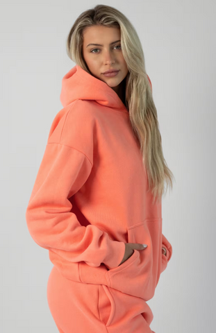 Oversize Hoodie Set - Coral