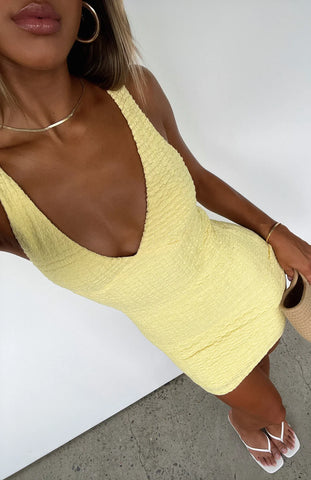 Aisha Mini Dress Lemon