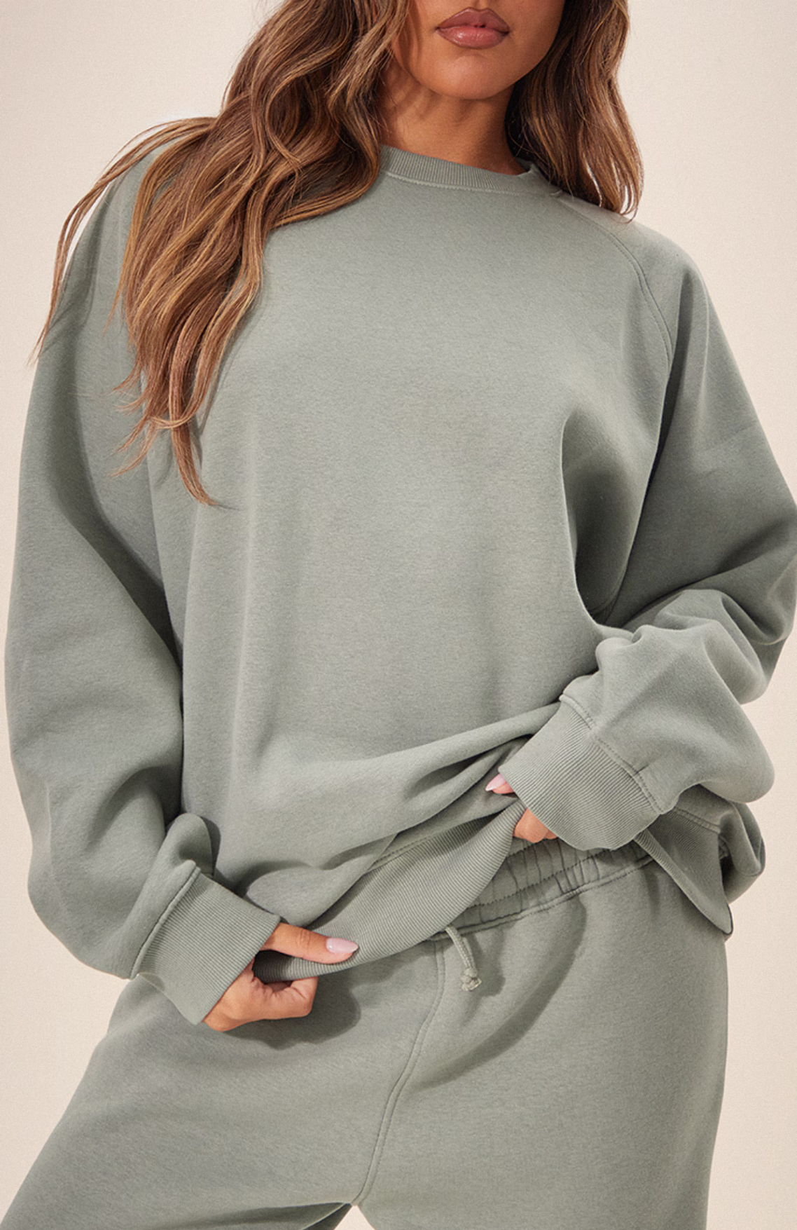 Premium Oversized Sweat Set - Green