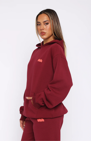 Oversize Hoodie Set - Burgundy