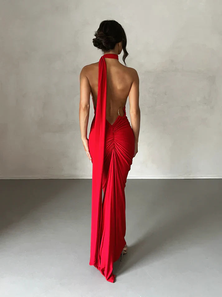 Victoria Maxi Dress - Red