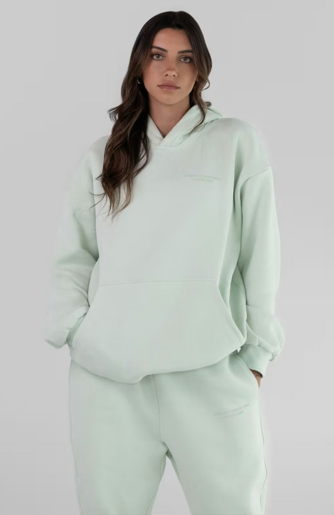 Pastel Oversize Hoodie Set - Mint