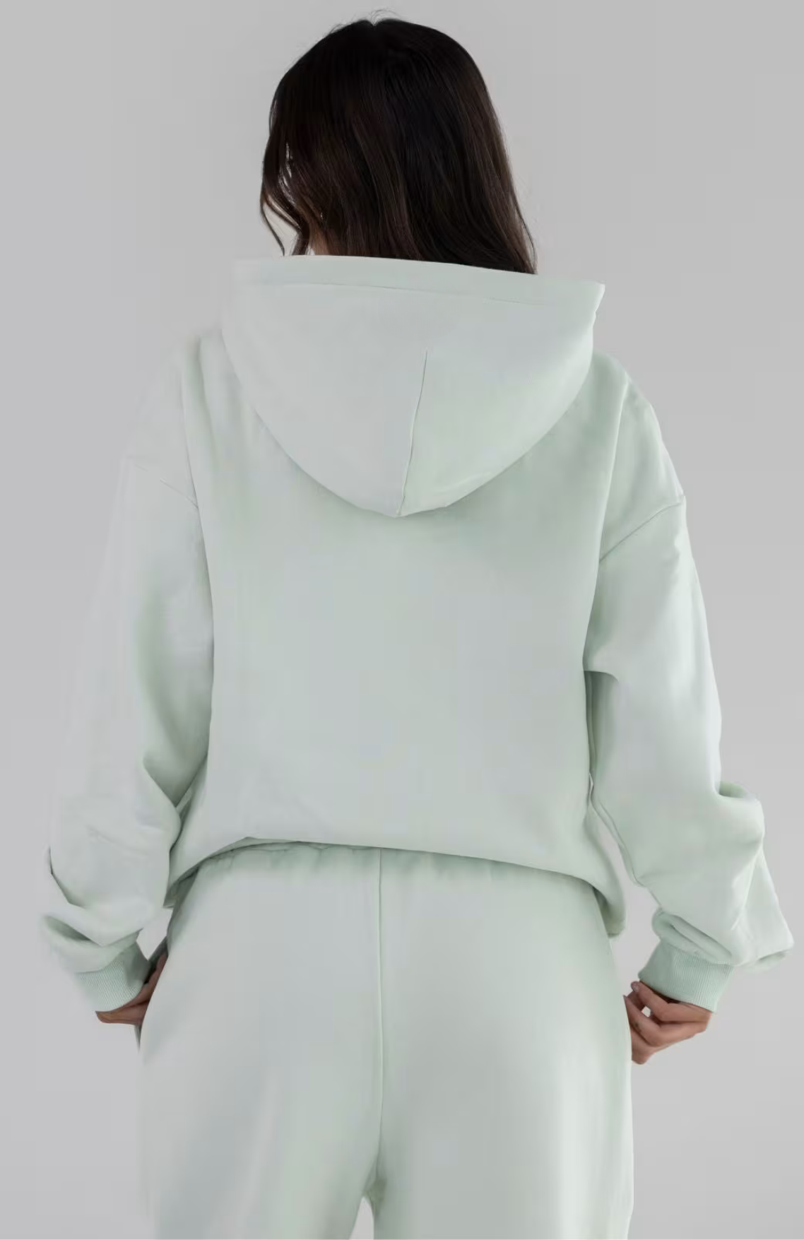 Pastel Oversize Hoodie Set - Mint