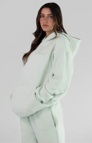 Pastel Oversize Hoodie Set - Mint