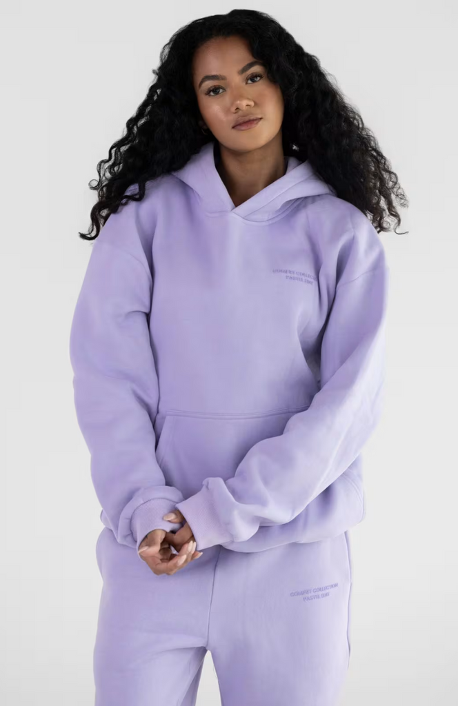 Pastel Oversize Hoodie Set - Lavender