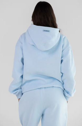 Pastel Oversize Hoodie Set - Baby Blue