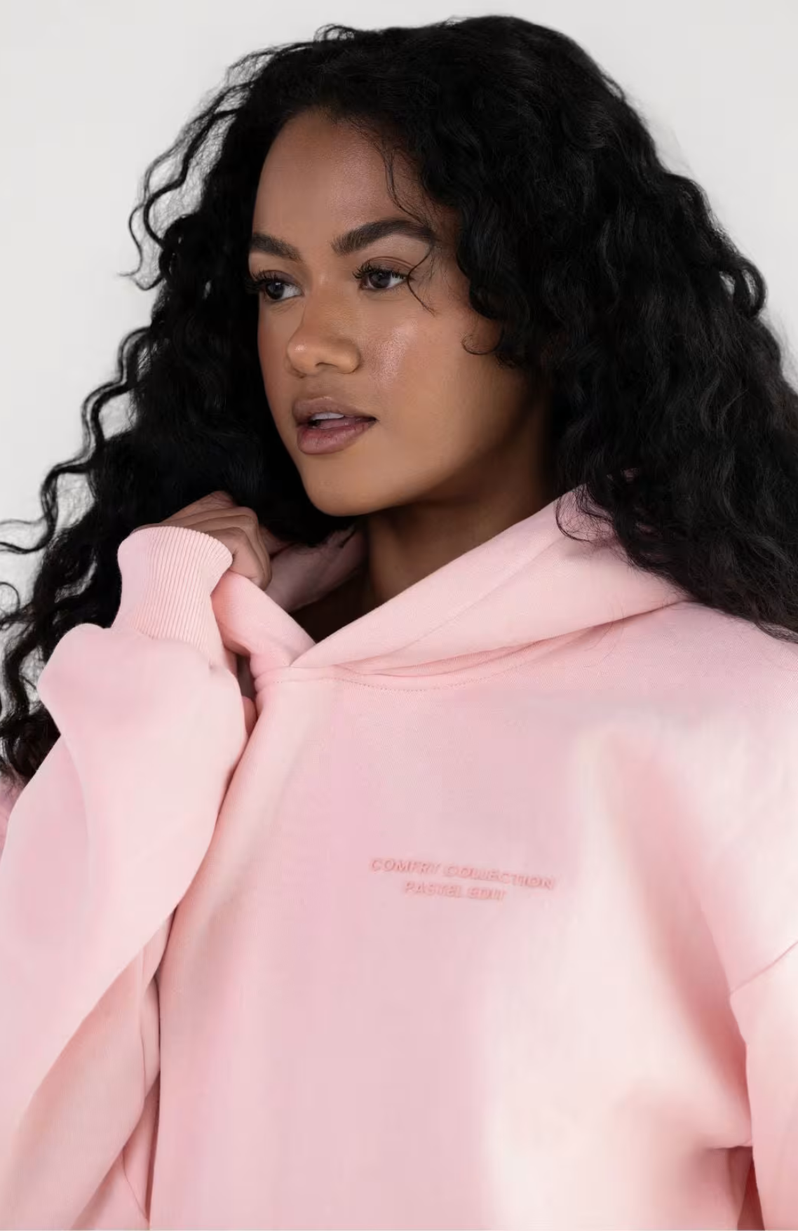 Pastel Oversize Hoodie Set - Bubblegum