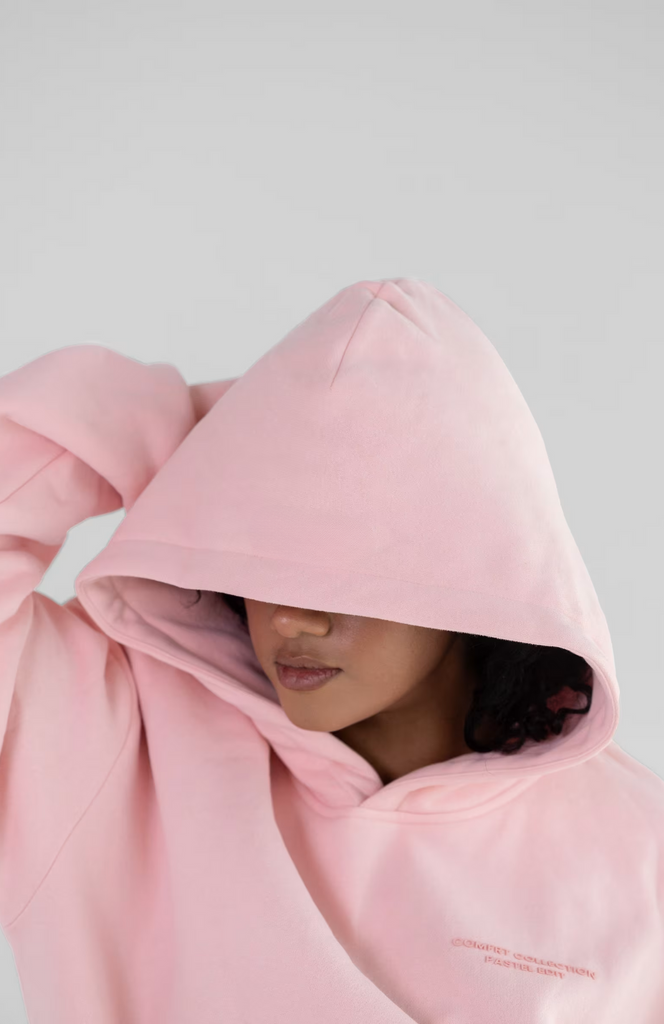 Pastel Oversize Hoodie Set - Bubblegum