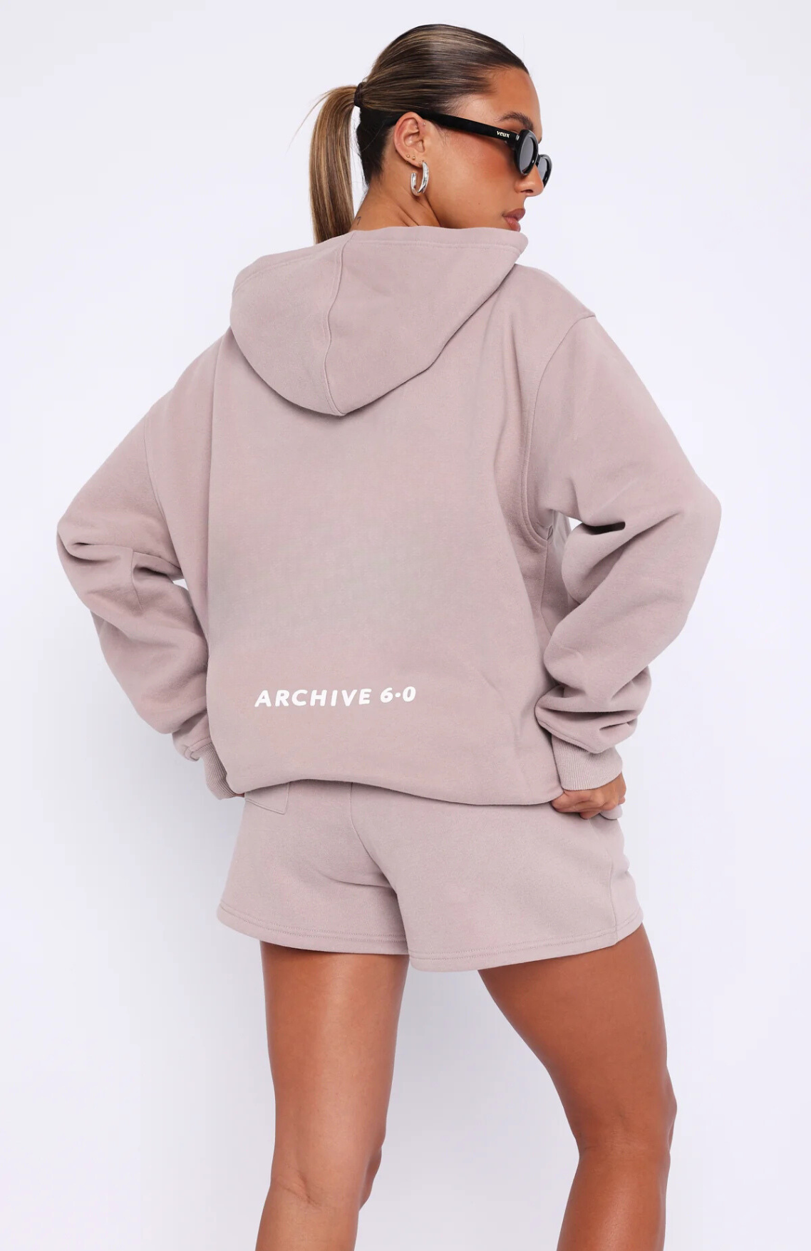 Oversize Hoodie + Shorts Set - Cinnamon