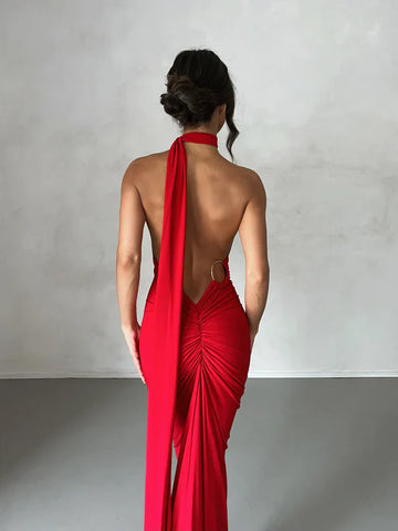 Victoria Maxi Dress - Red