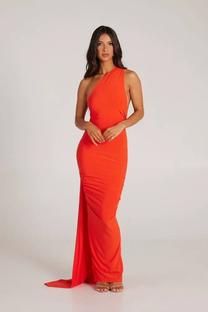 Victoria Maxi Dress - Tangerine