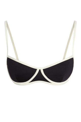 Matera Top - BLACK/IVORY