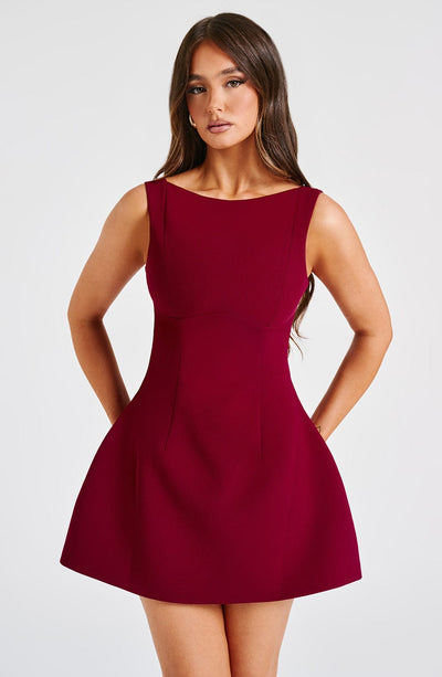 Donna Mini Dress - Wine