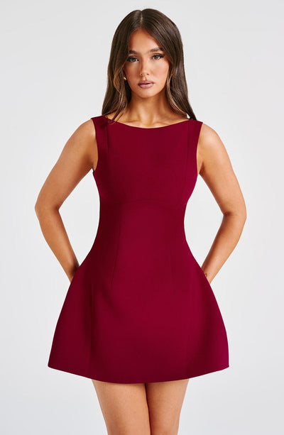 Donna Mini Dress - Wine