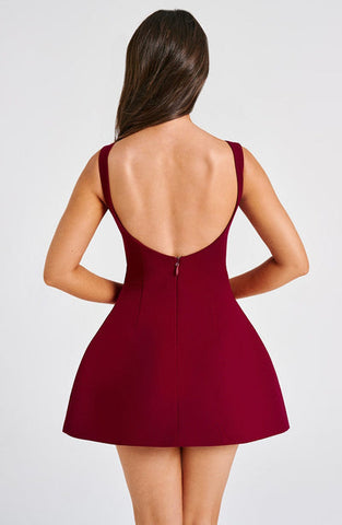 Donna Mini Dress - Wine