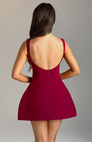 Donna Mini Dress - Wine