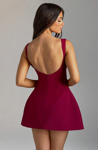 Donna Mini Dress - Wine