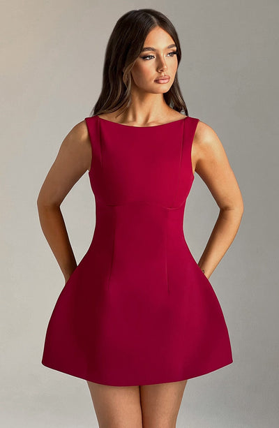 Donna Mini Dress - Wine