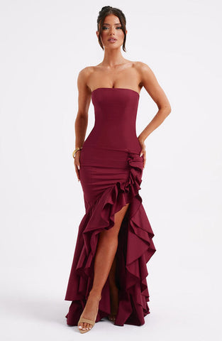 Everly Maxi Dress - Burgundy