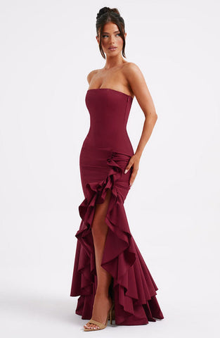 Everly Maxi Dress - Burgundy