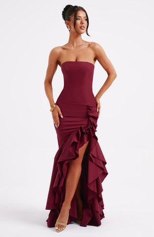 Everly Maxi Dress - Burgundy