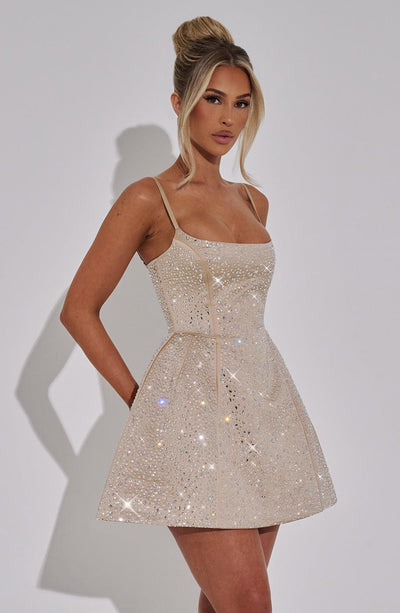 Maya Mini Dress - Champagne