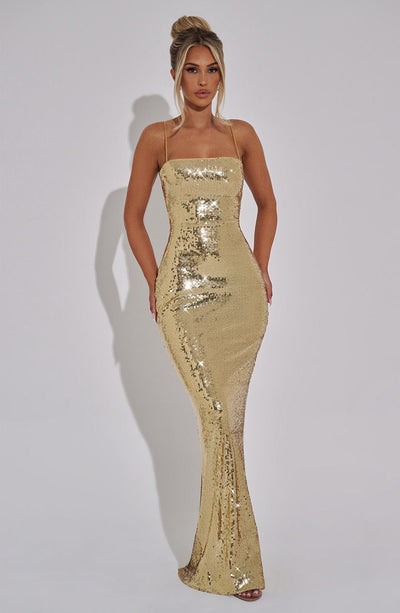 Dominique Maxi Dress - Gold